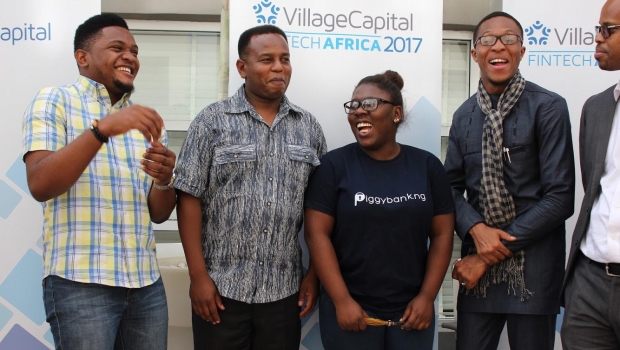 African fintech startups - Peer selected startups in the 2017 Village Capital Fintech Africa program, PiggybankNG and Olivine Technologies. Photo - Village Capital